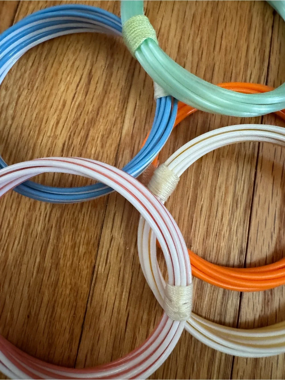 Vintage Multicolor Beaded Necklace and Bright Bangle Set
